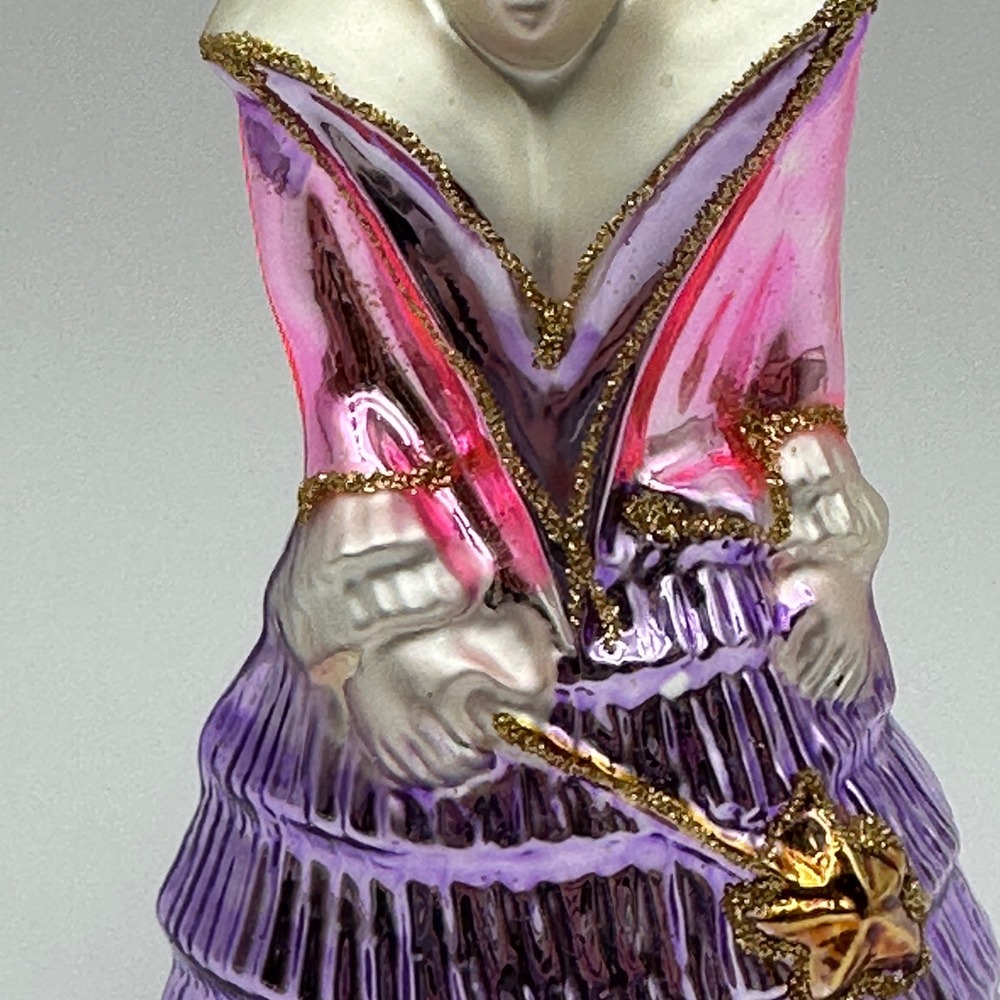 Vintage Blown Glass Cinderella Fairy Godmother Christmas Ornament Kurt Adler - Picture 3 of 11